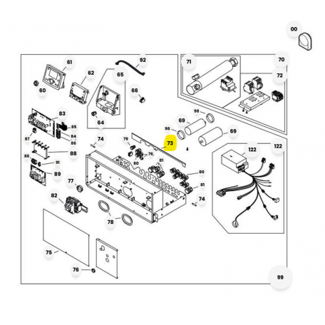 Supplément derrière tableau de bord chaudière et PAC Atlantic 204208