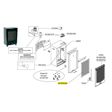 Panneau catalytique chauffage CAMPINGAZ 5010003309