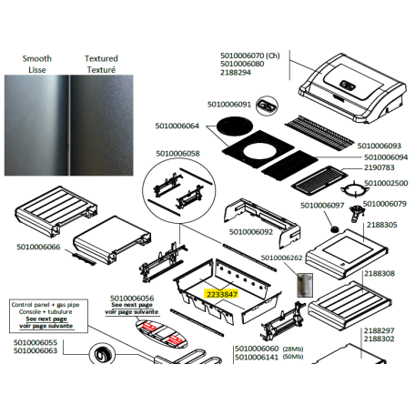 Kit de parties amovibles (cuve) pour les 3 Select, Premium, Onyx barbecue CAMPINGAZ 2233847